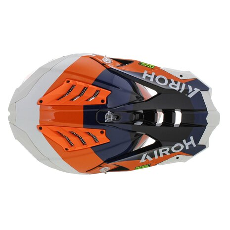 Airoh Helm Aviator 3 AMS&sup2; Monarch glans blauw wit oranje