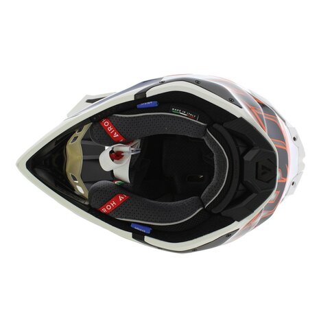 Airoh Helm Aviator 3 AMS&sup2; Monarch glans blauw wit oranje