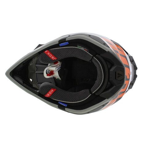 Airoh Helm Aviator 3 AMS&sup2; Saber glans zwart grijs oranje