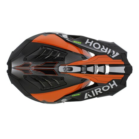 Airoh Helm Aviator 3 AMS&sup2; Saber glans zwart grijs oranje
