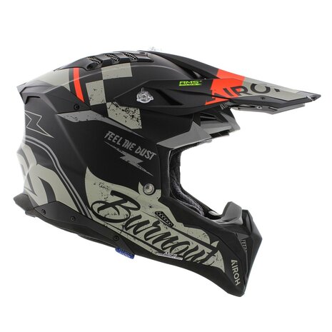 Airoh Helm Aviator 3 AMS&sup2; Burnout mat zwart grijs rood