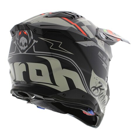 Airoh Helm Aviator 3 AMS&sup2; Burnout mat zwart grijs rood