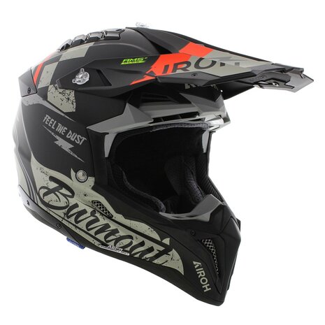 Airoh Helm Aviator 3 AMS&sup2; Burnout mat zwart grijs rood