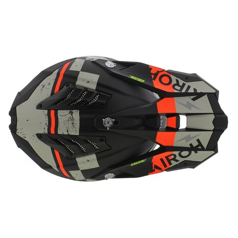 Airoh Helm Aviator 3 AMS&sup2; Burnout mat zwart grijs rood