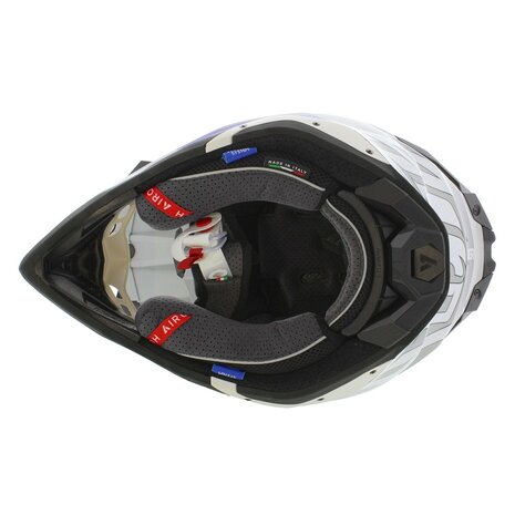 Airoh Helm Aviator 3 AMS&sup2; Saber glans blauw wit grijs
