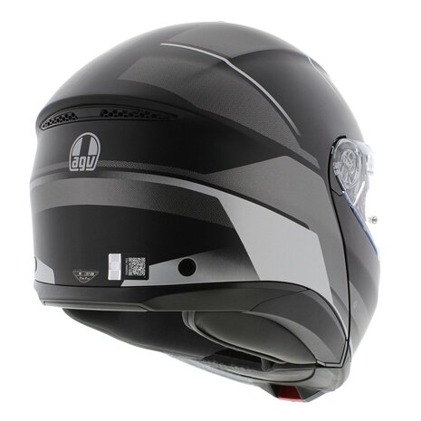 AGV Tourmodular Perception motorhelm mat zwart zilver systeemhelm