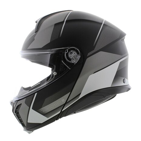 AGV Tourmodular Perception motorhelm mat zwart zilver systeemhelm