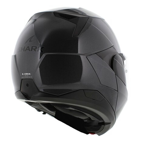 Shark Oxo helm solid glans antraciet - systeemhelm motorhelm