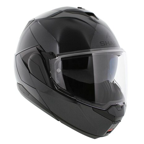 Shark Oxo helm solid glans antraciet - systeemhelm motorhelm