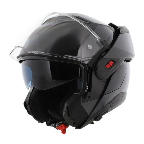 Shark Oxo helm solid glans antraciet - systeemhelm motorhelm