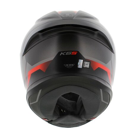 AGV K6 S Karve Motorhelm mat zwart grijs rood