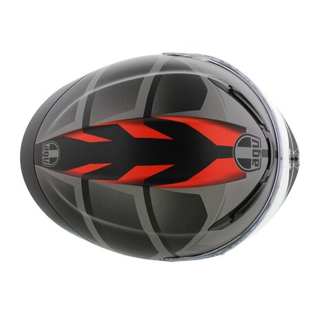 AGV K6 S Karve Motorhelm mat zwart grijs rood