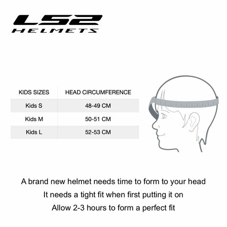 LS2 FF812 kinder integraal helm Next Level glans wit