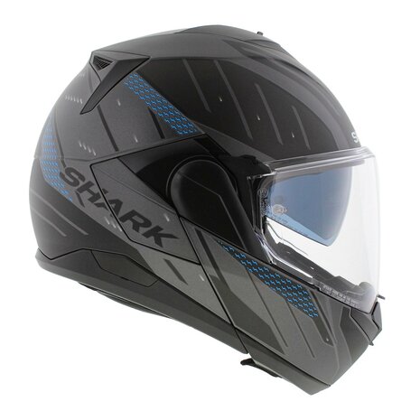 Shark Oxo systeemhelm motorhelm Rydger mat antraciet blauw zwart