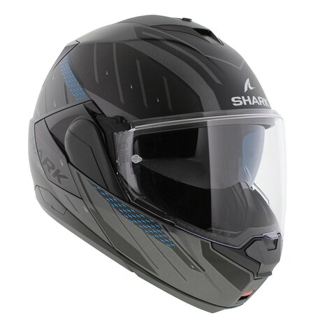 Shark Oxo systeemhelm motorhelm Rydger mat antraciet blauw zwart