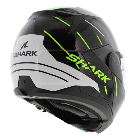 Shark Oxo systeemhelm motorhelm Rydger zwart wit fluo geel