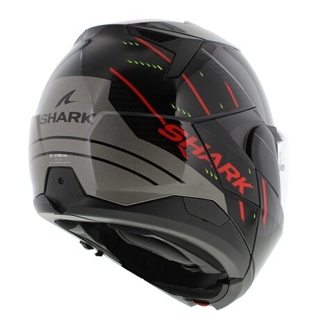 Shark Oxo systeemhelm motorhelm Rydger zwart zilver rood
