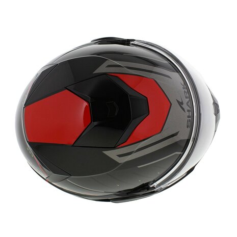 Shark Oxo systeemhelm motorhelm Rydger zwart zilver rood