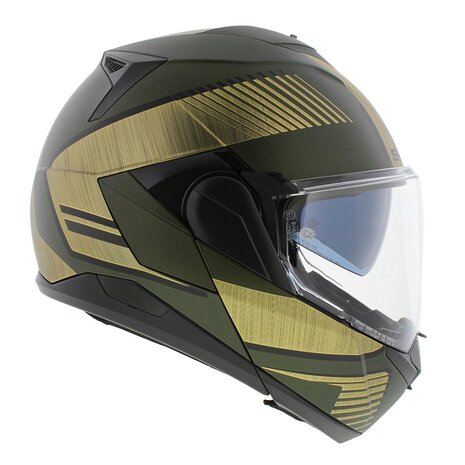 Shark Oxo systeemhelm motorhelm Sikter mat groen goud