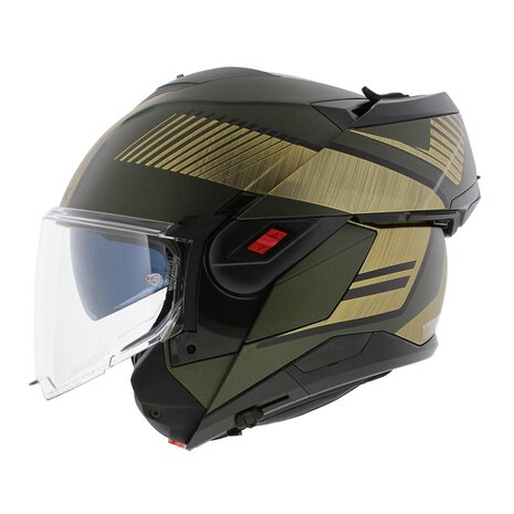 Shark Oxo systeemhelm motorhelm Sikter mat groen goud