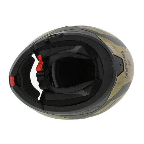 Shark Oxo systeemhelm motorhelm Sikter mat groen goud
