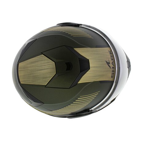 Shark Oxo systeemhelm motorhelm Sikter mat groen goud