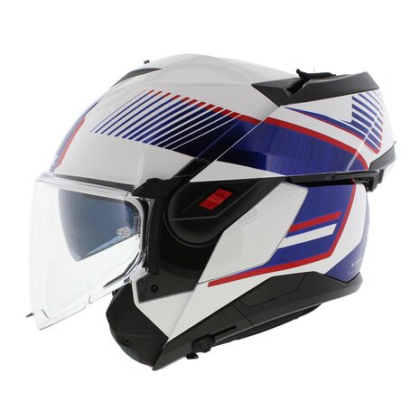 Shark Oxo systeemhelm motorhelm Sikter wit rood blauw