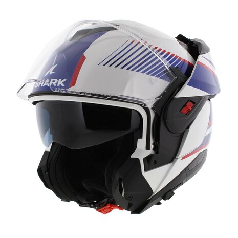 Shark Oxo systeemhelm motorhelm Sikter wit rood blauw
