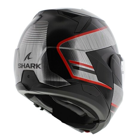 Shark Oxo systeemhelm motorhelm Sikter zwart rood zilver