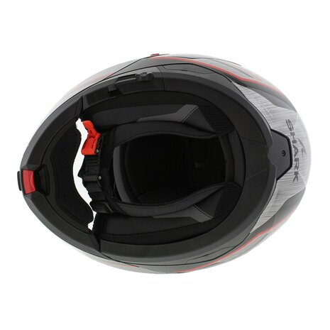 Shark Oxo systeemhelm motorhelm Sikter zwart rood zilver