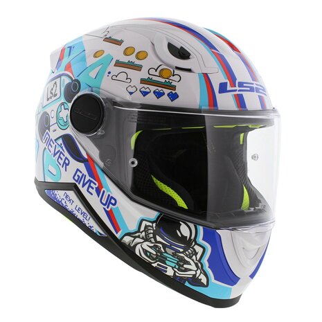 LS2 FF812 kinder integraal helm Next Level glans wit