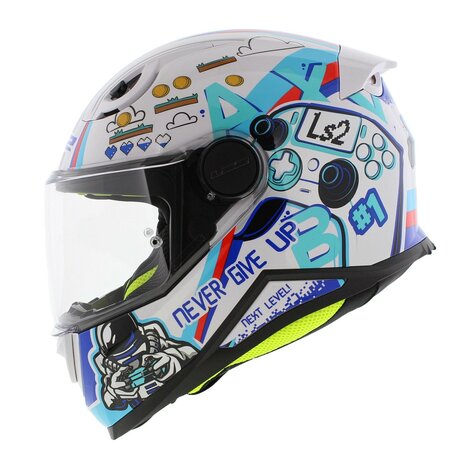 LS2 FF812 kinder integraal helm Next Level glans wit