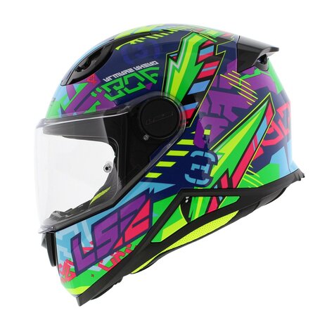 LS2 FF812 kinder integraal helm Svent glans blauw groen
