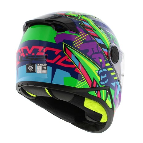 LS2 FF812 kinder integraal helm Svent glans blauw groen