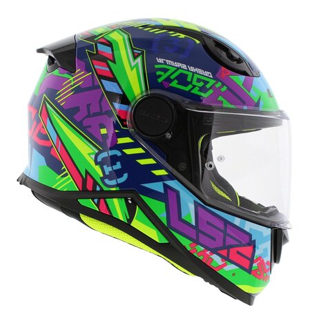 LS2 FF812 kinder integraal helm Svent glans blauw groen