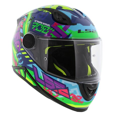 LS2 FF812 kinder integraal helm Svent glans blauw groen