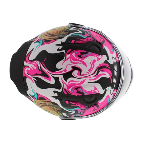 LS2 FF812 kinder integraal helm Cyberg mat paars roze