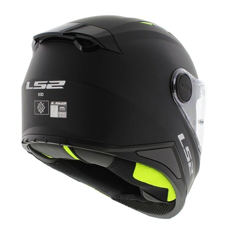 LS2 FF812 kinder integraal helm solid mat zwart