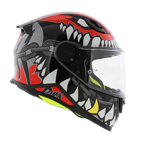LS2 FF812 kinder integraal helm Punk glans grijs rood