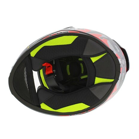 LS2 FF812 kinder integraal helm Punk glans grijs rood