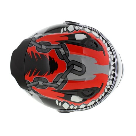 LS2 FF812 kinder integraal helm Punk glans grijs rood