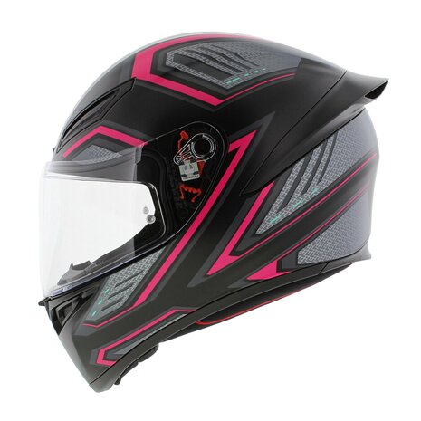 AGV K1 S Motorhelm Sling mat zwart roze