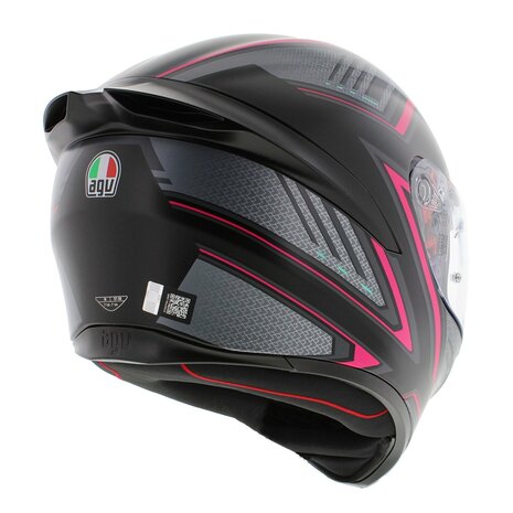 AGV K1 S Motorhelm Sling mat zwart roze