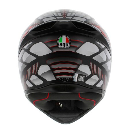 AGV K1 S Motorhelm Lyzard mat zwart grijs rood