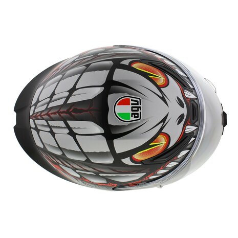 AGV K1 S Motorhelm Lyzard mat zwart grijs rood