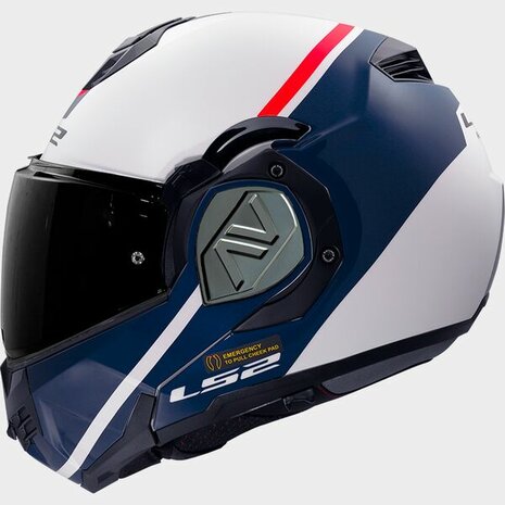 LS2 FF906 Advant systeemhelm Swipe wit blauw