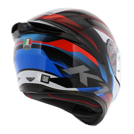 AGV K1 S Motorhelm Fastlap zwart blauw rood