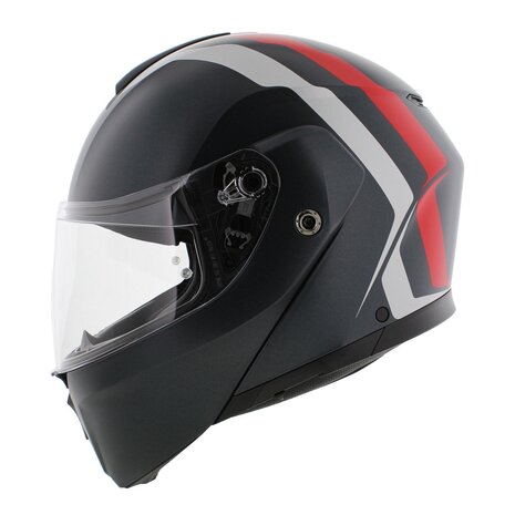 AGV Streetmodular systeemhelm Resia mat grijs zilver rood