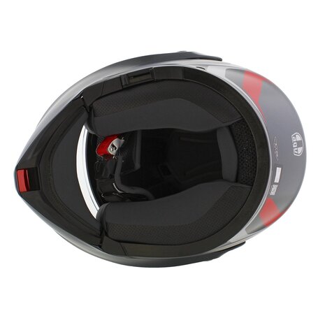 AGV Streetmodular systeemhelm Resia mat grijs zilver rood