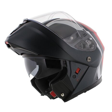 AGV Streetmodular systeemhelm Resia mat grijs zilver rood